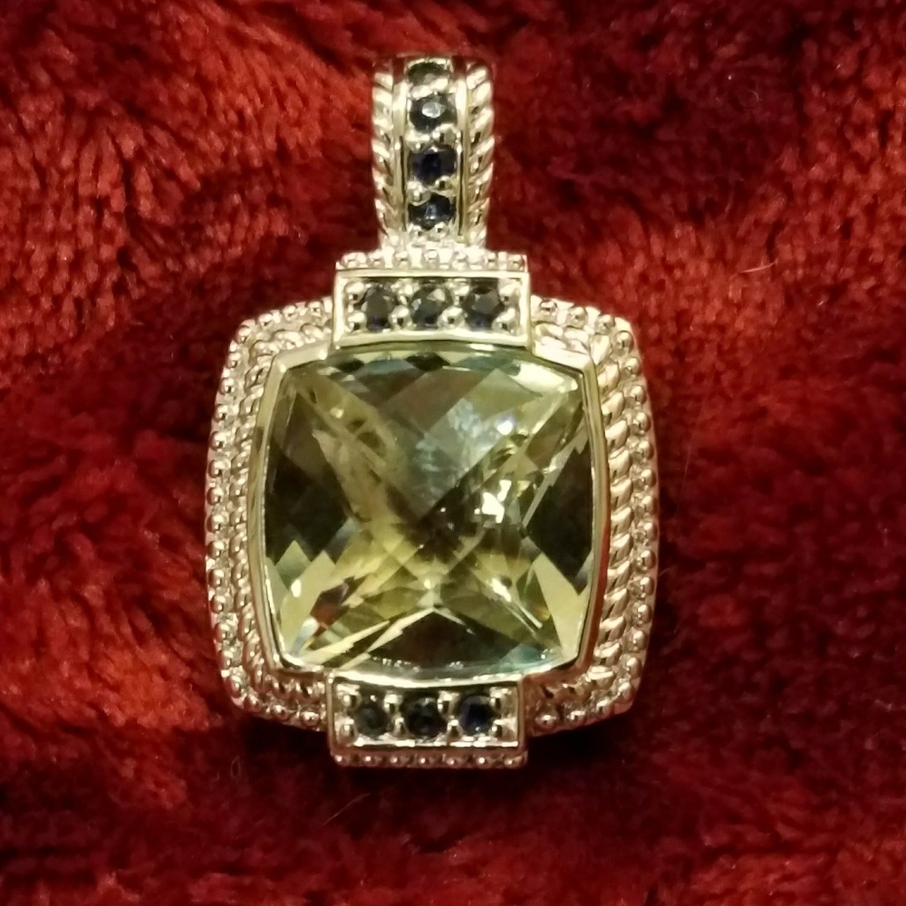 Judith Ripka ~ Mint Quartz & Sapphires Enhancer